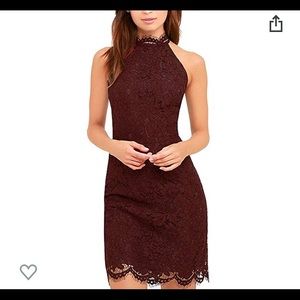 Burgundy cocktail dress